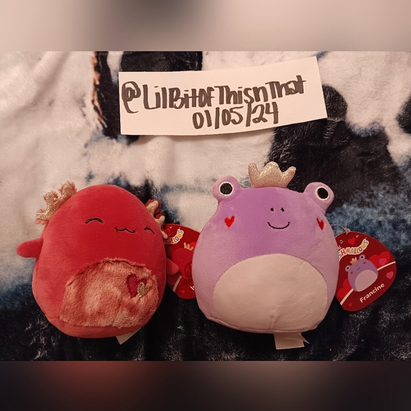 ❤️NWT Valentines Day 2024 Exclusive Squishmallows Bundle of 2 5"❤️ - Picture 1 of 5